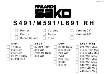 S491/M591/L691 RH - Sako