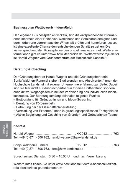 Landshut SS2013 Internet.indd - Hochschule Landshut