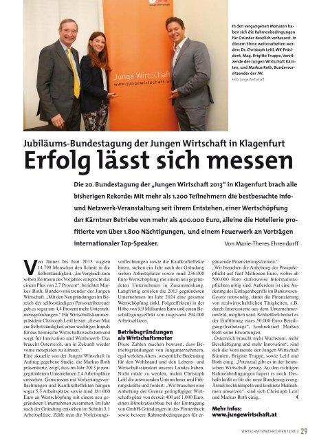 Ausgabe 10/2013 Wirtschaftsnachrichten West