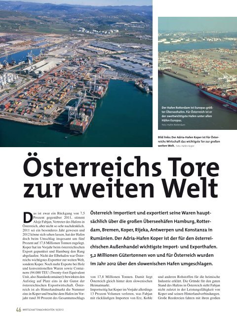 Ausgabe 10/2013 Wirtschaftsnachrichten West