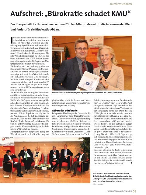 Ausgabe 10/2013 Wirtschaftsnachrichten West