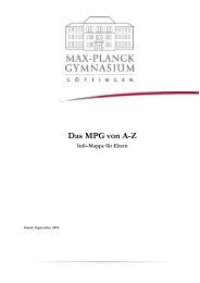 Das MPG von A bis Z - Max-Planck-Gymnasium Göttingen