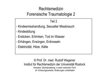 GK Rechtsmedizin Thema 1 Thanatologie* Einführung - Institut für ...