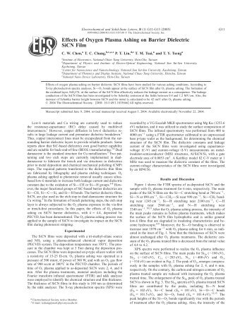 Effects of Oxygen Plasma Ashing on Barrier Dielectric SiCN Film