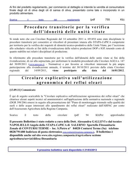 Contursi (SA) - Regione Campania