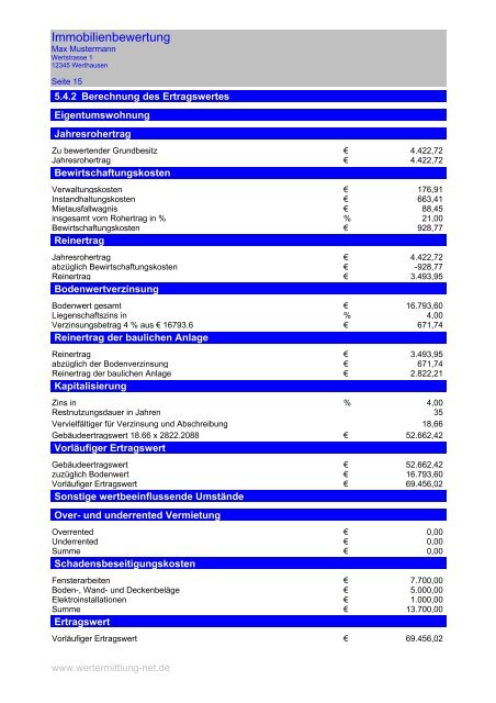 WERTERMITTLUNG