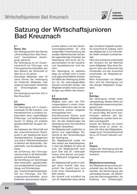 kontakte - Wirtschaftsjunioren Bad Kreuznach