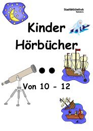 Hörbuch-Liste für Kinder von 10 - 12 Jahren - Stadt Weinheim