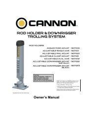 Rod Holders & Accessories Manual - Cannon Downriggers