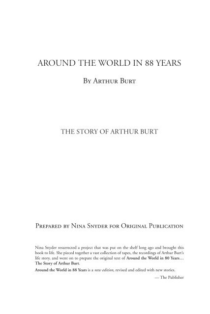 Around The World In 88 Years E Book Arthur Burt