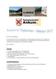 Oktober 2013 - Tennisverein Ankum e.V.