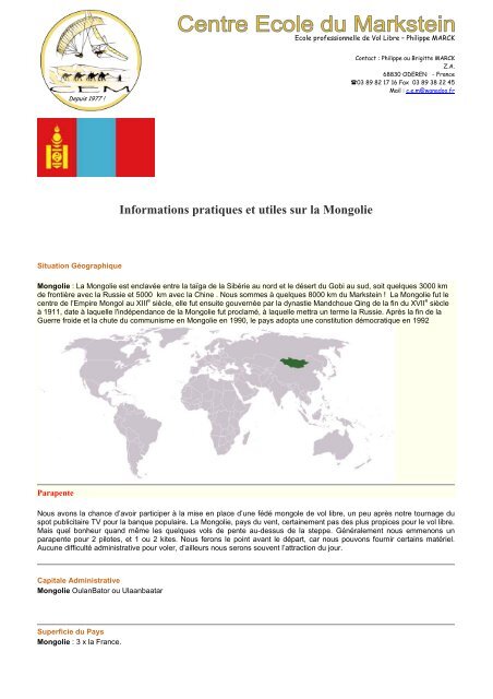 Informations pratiques et utiles sur la Mongolie