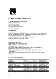 SCHOOLGIDS 2013-2014 - 9e Montessorischool De Scholekster