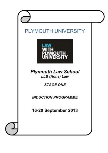 LLB (Hons) Law - Plymouth