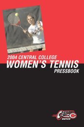 WOMEN'S TENNIS - Central College