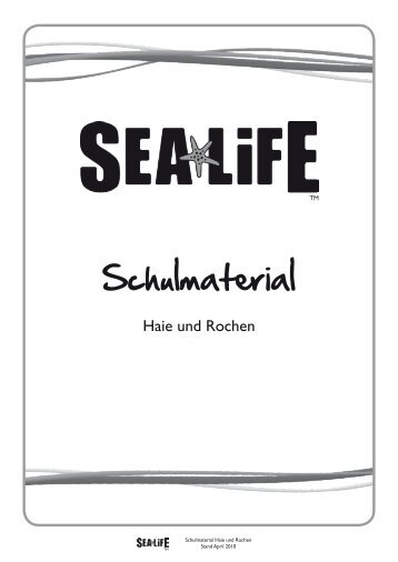 Schulmaterial Haie-Rochen - SEA LIFE Oberhausen