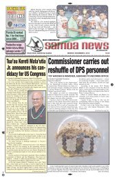 Commissioner carries out reshuffle of DPS personnel - Samoa News