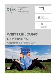 Kursprogramm 1. Halbjahr 2014 - BWD Bern