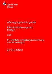 Offenlegungsbericht 2012 - Sparkasse Düren