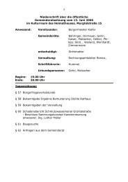 Öffentliche Gemeinderatssitzung vom 13.06.2006 - Todtmoos