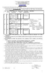 Driving test and interview notification for the post of ... - Jkssb.nic.in