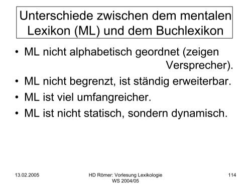 Vorlesung: Germanistische Lexikologie