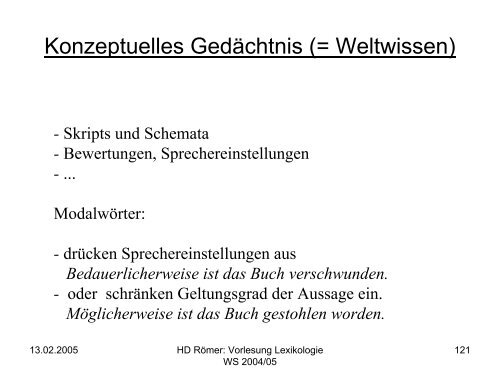 Vorlesung: Germanistische Lexikologie