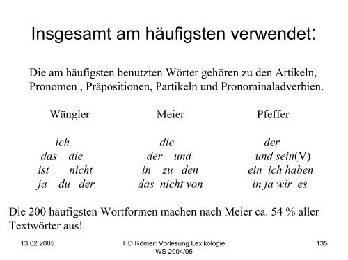 Vorlesung: Germanistische Lexikologie