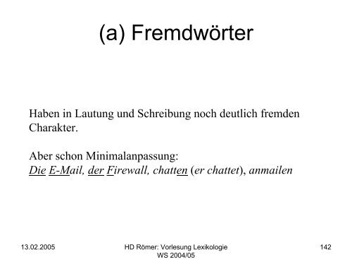 Vorlesung: Germanistische Lexikologie