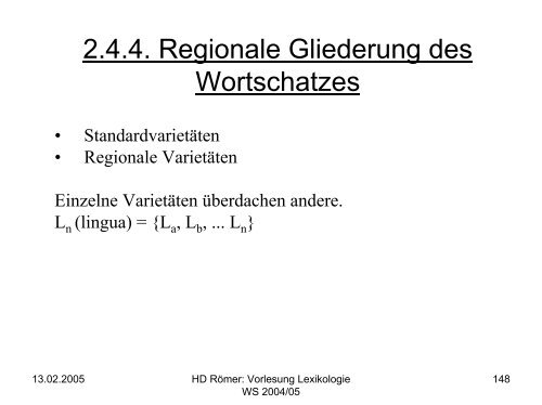 Vorlesung: Germanistische Lexikologie