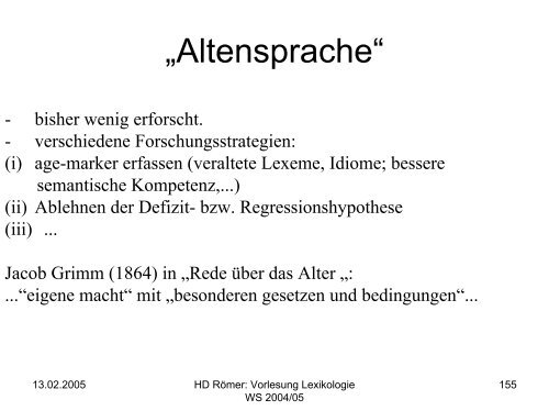 Vorlesung: Germanistische Lexikologie