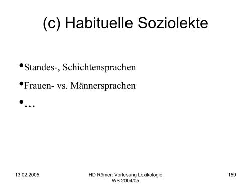 Vorlesung: Germanistische Lexikologie