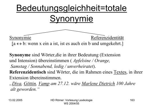 Vorlesung: Germanistische Lexikologie