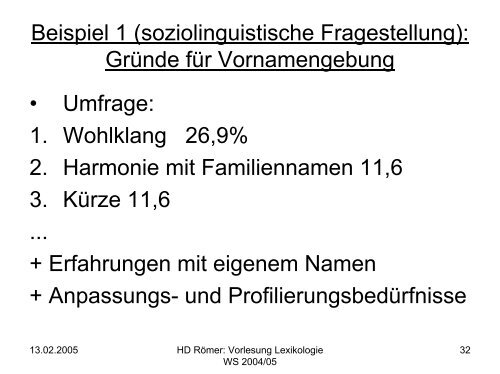 Vorlesung: Germanistische Lexikologie