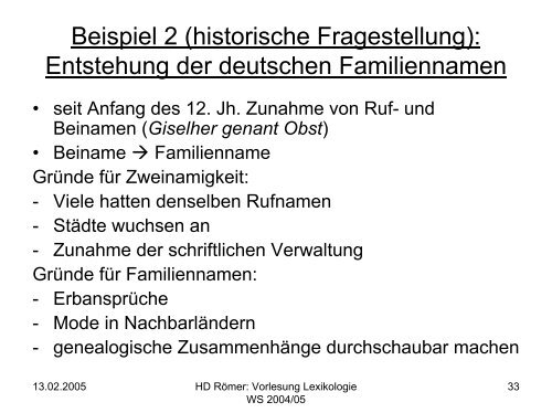 Vorlesung: Germanistische Lexikologie