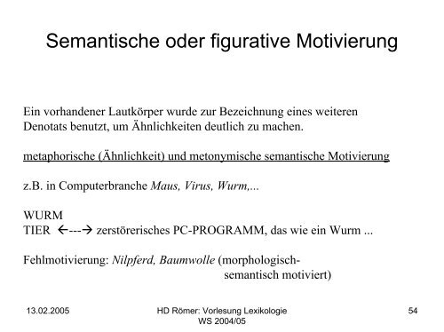 Vorlesung: Germanistische Lexikologie