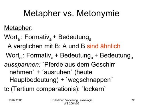 Vorlesung: Germanistische Lexikologie