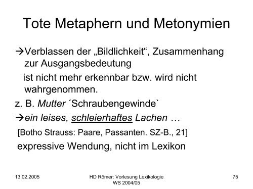 Vorlesung: Germanistische Lexikologie