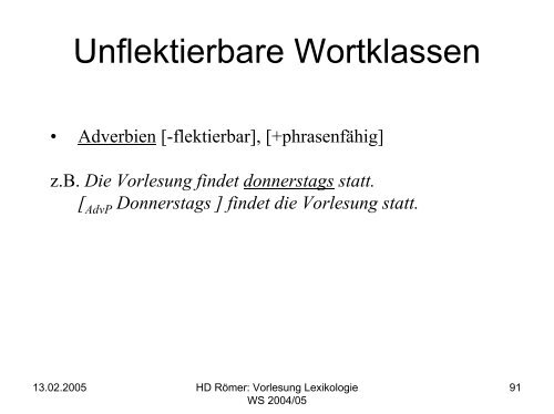 Vorlesung: Germanistische Lexikologie