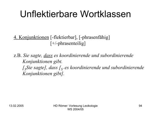 Vorlesung: Germanistische Lexikologie