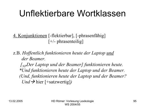 Vorlesung: Germanistische Lexikologie