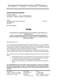 EU-Petition - Schutzgemeinschaft Bergbau Rheinberg e.V.