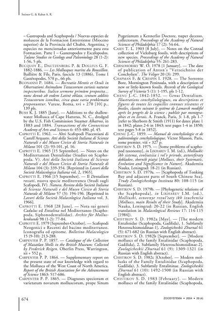 Catalog of species-group names of Recent and fossil Scaphopoda ...