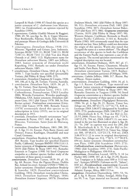 Catalog of species-group names of Recent and fossil Scaphopoda ...