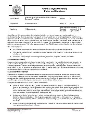 Anti Discrimination Policy Template Assignments Assignment Drop Box Grand Canyon University Anti Discrimination Policy Template Assignments Assignment Drop Box Grand Canyon University