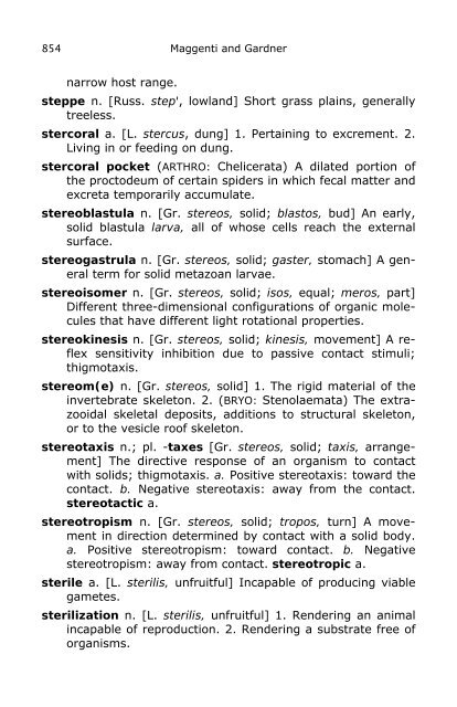 Online Dictionary of Invertebrate Zoology: Complete Work - Best Text