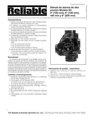 Tyco Fire Products TFP500 - Reliable Automatic Sprinkler Co.