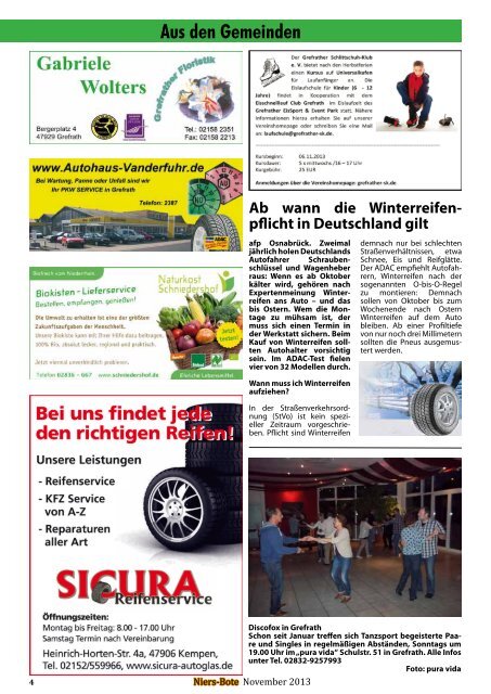 1. Jahrgang - November 2013 - Ausgabe Grefrath, Oedt ... - Niers Bote