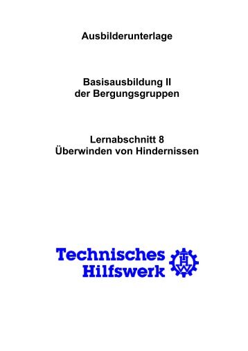 Überwinden von Hindernissen - THW Ortsverband Eschweiler
