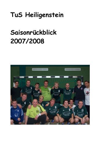 TuS Heiligenstein Saisonrückblick 2007/2008